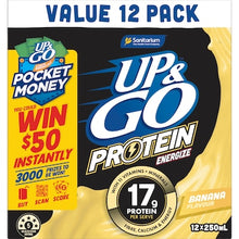 Up&Go Protein Energize Liquid Breakfast Banana 250mL x 12 pack
