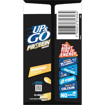 Up&Go Protein Energize Liquid Breakfast Banana 250mL x 12 pack