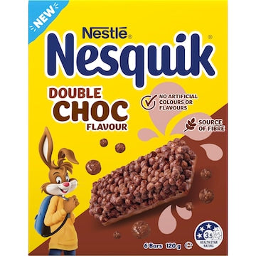 Nesquik Cereal Bar Double Choc 6 pack