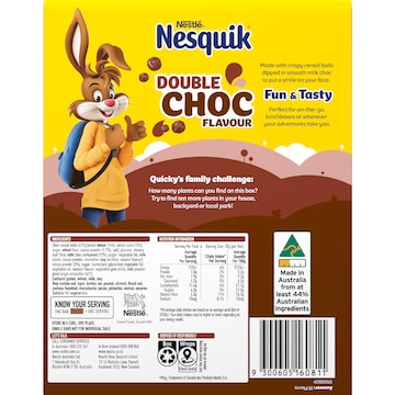Nesquik Cereal Bars Double Choc 120g 6 pack