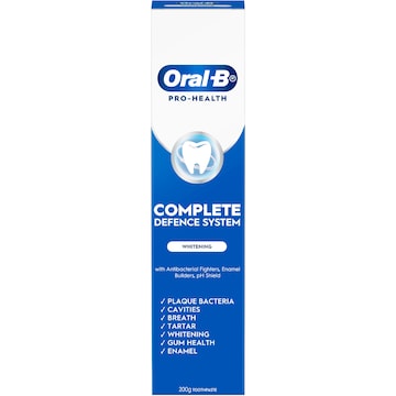 Oral-B Complete Defence System Whitening Toothpaste 200g