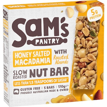 Sam's Pantry Nut Bar Honey Salted Macadamia & Almonds 5 pack