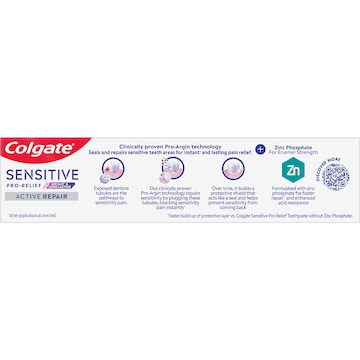 Colgate Toothpaste Sensitive Pro Relief Active Repair Enamel 110g