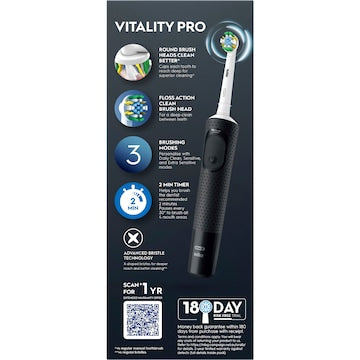 Oral-B Vitality Pro Rechargeable Toothbrush Deeper Clean Black each