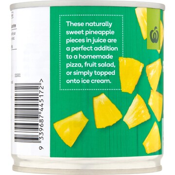 Woolworths Pineapple Pieces In Juice 425g