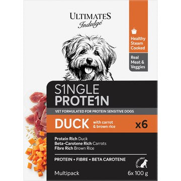 Ultimates Indulge Wet Dog Food Duck With Carrot & Brown Rice 100g x 6 pack