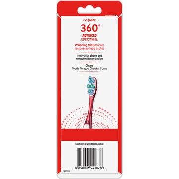 Colgate 360 Advanced Optic White Medium Toothbrush 3 pack