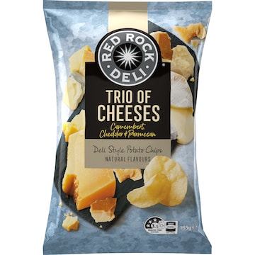 Gourmet Potato Chips - Trio of Cheese Flavour, 165g