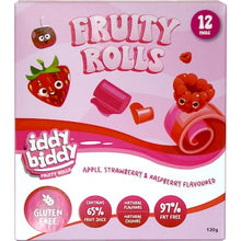 Iddy Biddy Fruity Rolls Apple Strawberry & Raspberry 12 pack