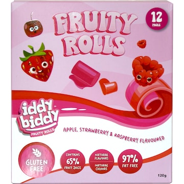 Fruit Juice Rolls - Apple, Strawberry & Raspberry (12 Pack)