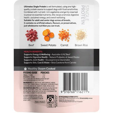 Ultimates Indulge Wet Dog Food Single Protein Beef 100g
