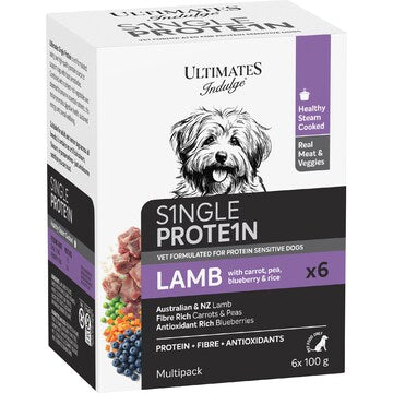 Ultimates Indulge Wet Dog Food Single Protein Lamb Multipack 100g x 6 pack