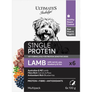 Ultimates Indulge Wet Dog Food Single Protein Lamb Multipack 100g x 6 pack