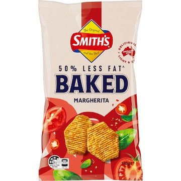 Smith's Crinkle Cut Baked Fusion Potato Chips Margherita 130g