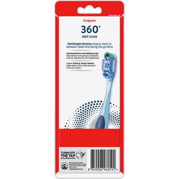 Colgate 360 Deep Clean Toothbrush Medium Value 4 pack