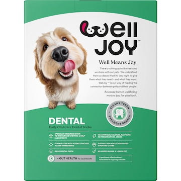 WellJoy Dental Dog Stick Treats Medium 32 pack