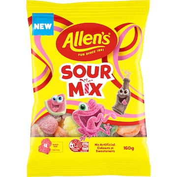 Allen's Lollies Sour Mix 160g