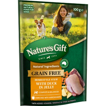 Nature's Gift Wet Dog Food Homestyle Stew In Jelly With Duck 100g