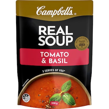 Campbell's Real Soup Pouch Tomato & Basil 330g