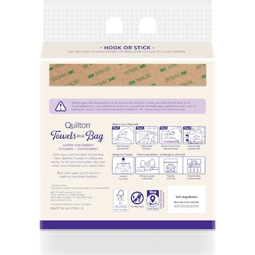 Quilton Towel In A Bag Paper Sheets 120 pack