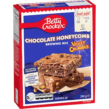 Betty Crocker Chocolate Honeycomb Violet Crumble Brownie Mix 310g