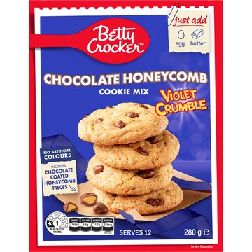 Betty Crocker Chocolate Honeycomb Violet Crumble Cookie Mix 280g