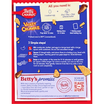 Betty Crocker Chocolate Honeycomb Violet Crumble Cookie Mix 280g