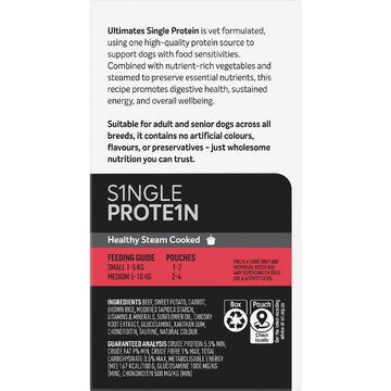 Ultimates Indulge Wet Dog Food Single Protein Beef Multipack 100g x 6 pack