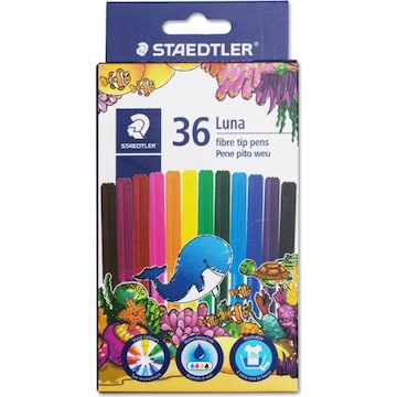 Staedtler Luna Fibre Tip Pens 36 pack