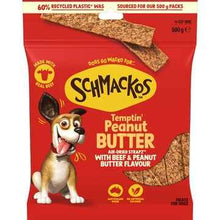 Schmackos Strapz Dog Treats Temptin' Peanut Butter 500g