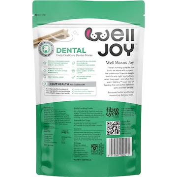 WellJoy Dental Dog Stick Treats Large 7 pack
