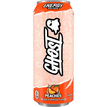 Ghost Energy Drink Zero Sugar Peaches Can 500mL