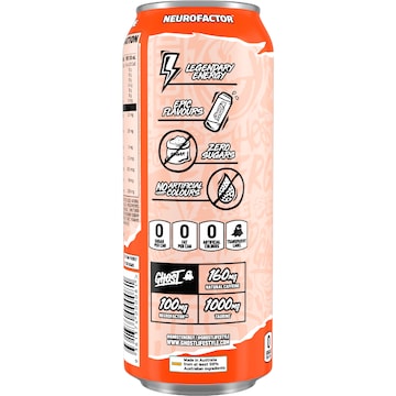 Ghost Energy Drink Zero Sugar Peaches Can 500mL