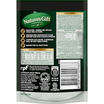 Nature's Gift Grain Free Wet Dog Food Stew Jelly with Salmon Pouch 100g