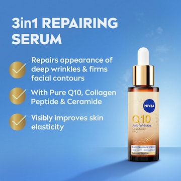 Nivea Q10 Anti Wrinkle Collagen Pro 3 In 1 Repairing Serum 30mL