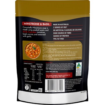 Campbell's Real Soup Pouch Minestrone & Basil 330g