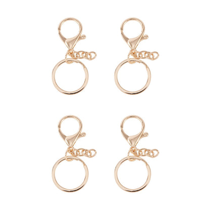 4 Pack Keyrings - Gold Look