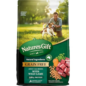 Nature's Gift Grain Free Adult Dry Dog Food With Wild Game 2.5kg