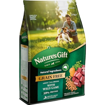 Nature's Gift Grain Free Adult Dry Dog Food With Wild Game 2.5kg