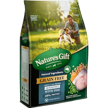 Nature's Gift Grain Free Sensitive Adult Dry Dog Food With Fish 2.5kg