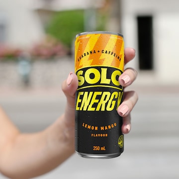 Solo Energy Drink Lemon Mango Cans Multipack 250ml x 4 pack