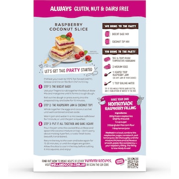 Well & Good Raspberry Coconut Slice Mix 370g