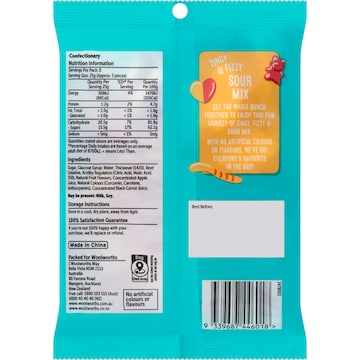 Woolworths Sour Mix Lollies 200g