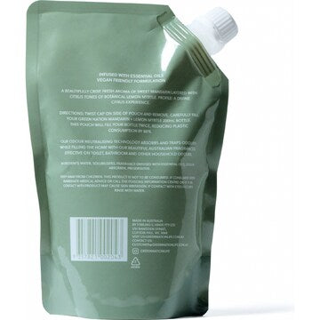 Green Nation Air Freshener Refill Pouch Mandarin & Lemon Myrtle 400mL