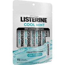 Listerine Liquid Mouthwash On The Go Zero Alcohol 10mL x 15 pack