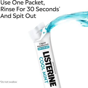 Listerine Liquid Mouthwash On The Go Zero Alcohol 10mL x 15 pack