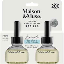 Maison & Muse Plug In Wall Diffuser Refills Coconut & Sea Salt Brigette 20mL x 2 pack