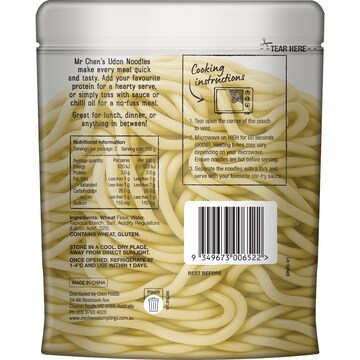 Mr Chen's Microwave Noodles Udon 200g