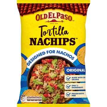 Old El Paso Nachips Tortilla Nacho Corn Chips Original 300g