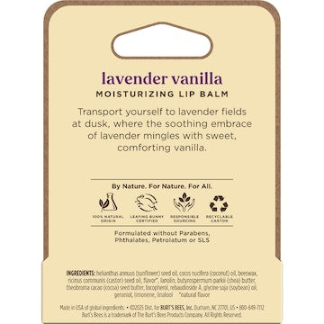 Burt's Bees Moisturising Lip Balm Lavendar Vanilla 4.25g